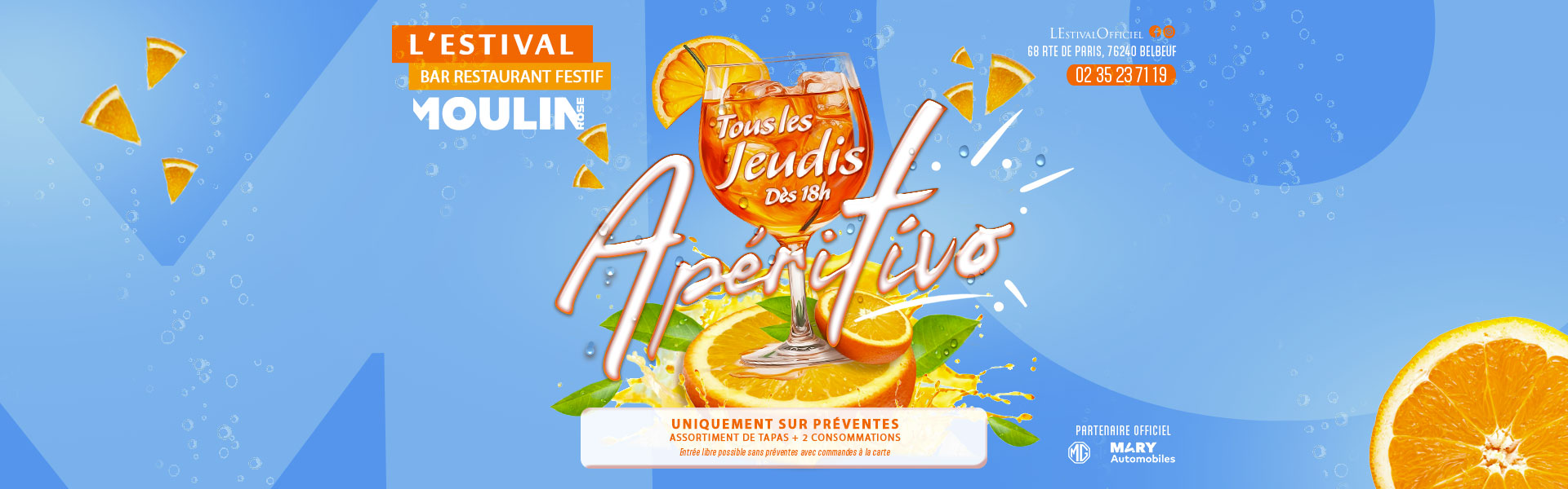 Offre Tapas Jeudi Aperitivo Restaurant l'Estival Moulin Rose